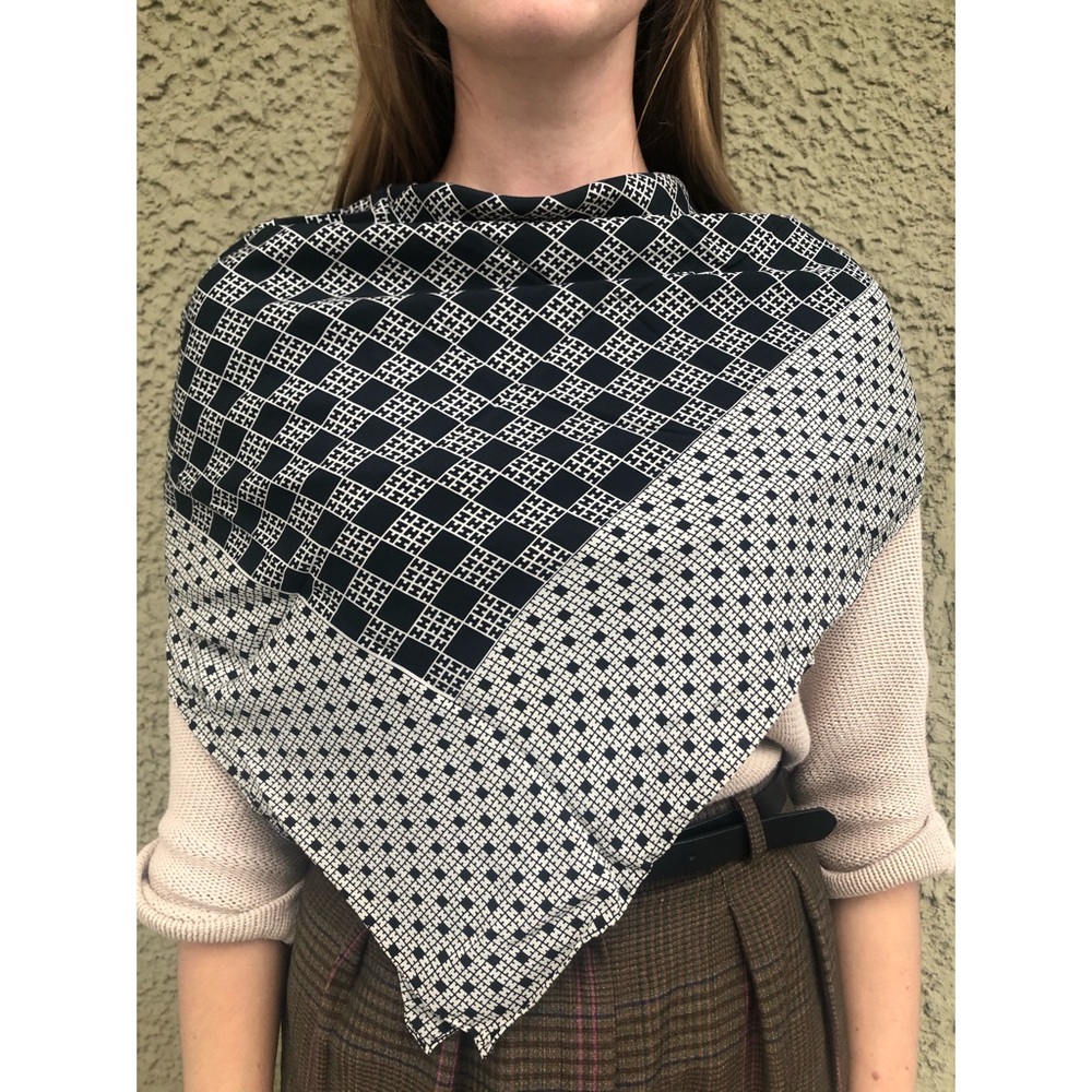 deadstock vintage halston silk scarf